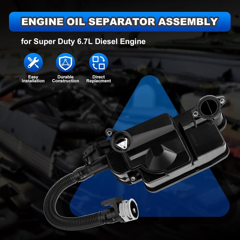 AUTOBABA DC3Z6A785C Oil Separator Assembly Compatible with 2011 2012 2013 2014 2015 2016 Ford F250 F350 F450 F550 Super Duty 6.7L Powerstroke Diesel PCV CCV Vent Valve Engine Crankcase Replace# DC3Z-6A785-C - Image 2